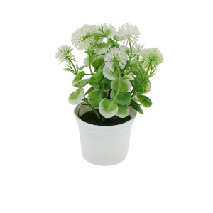 Unique Bargains Artificial Plants Hydrangea Arrangement Plastic 5.51"x5.51"x7.87" 1 Pcs - 1 of 4