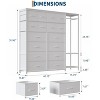 Wardrobe Closet Clothes Rack with 16 Fabric Drawers - Portable Wardrobe with 2 Shelves & Hanging Rod, Heavy Duty Garment Rack, Storage Organizer - 3 of 4