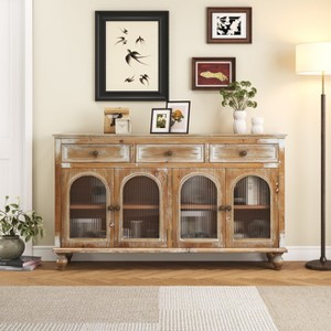 GDFStudio Bellmira Farmhouse Kitchen Sideboard Buffet Cabinet with