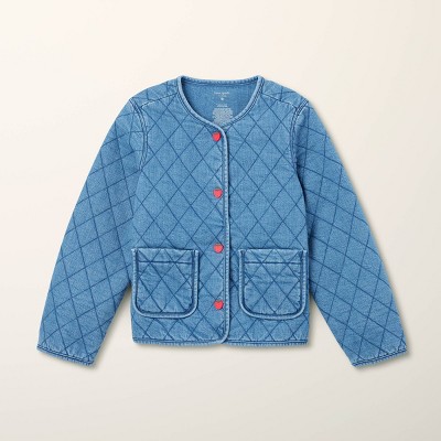 Girls' Adaptive Quilted Denim Jacket - kate spade new york x Target Medium Blue