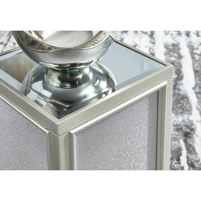 Hollywood Glamour Silver Square Mirrored Nesting End Tables