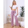 INSPIRE CHIC Womens Pajama Pants Wide Leg Casual Lounge Yoga Drawstring Bottoms - 4 of 4