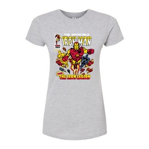 Women's - Marvel - Iron Man Comic Book Cover Fitted Graphic T-Shirt - 1 of 2