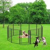 Sevobal Pet Carriers, Large 6 Panels Freestanding Dog Fence with Lock and Gates, Portable Fence for Yard Camping, Black, 107.25"*107.25"*39.37" - 2 of 4