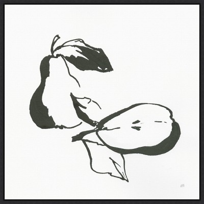 Amanti Art Pears BW by Chris Paschke Canvas Wall Art Print Framed 22 x 22-in.