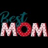 Junior's Design By Humans Best Mom Heart Pattern By Semir T-Shirt - 2 of 2