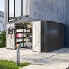 Backyard Storage Shed, 10x10 FT Storage Shed, Storage Storage with Lockable Doors and Updated Frame Structure, Large Metal Shed-Coolbibila - 3 of 4