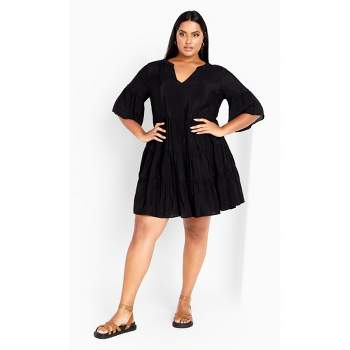 Women's Plus Size Nathalie Dress - black | REFINITY
