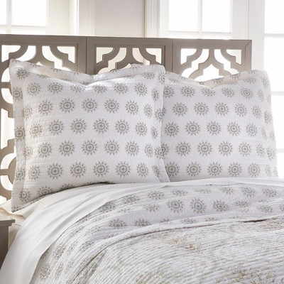 Cosima Cream Cotton Euro Sham Set with Medallion Pattern