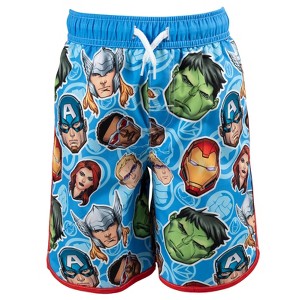 Marvel UPF 50+ Swim Trunks Bathing Suit Toddler Sizes (2T - 18-20) - 1 of 4