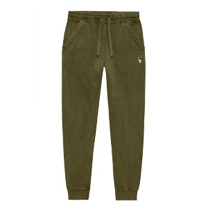 Dalix Astronaut Embroidery Washed Midweight Jogger Fleece Sweatpants Soft Lounge Pant Drawstring Waistband Pockets Mens - 1 of 4