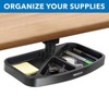 Mount-It! Under Desk Swivel Storage Tray | Ergonomic Undermount Shelf Organizer Holds Office Supplies | Mounts to Desktops Tables and Workbenches - 2 of 4