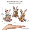 Easter Bunny Band Trio Set of Three Figurines, 3.5" Rabbit Statue| OrnamentallyYou - 3 of 4