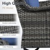 POCASSY Patio Swivel Chairs, Outdoor Wicker Swivel Glider Rocking Chairs with High Back and Thick Cushions for Porch Deck - 3 of 4