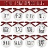 Aoibox 12 Pack Christmas Ornaments Shatterproof White Bulbs with Buffalo Plaid Bows 2.36 Inch Rustic Farmhouse Tree Decorations - 4 of 4