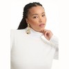 June + Vie by Roaman's Women's Plus Size Ribbed Mock Neck Top - 4 of 4