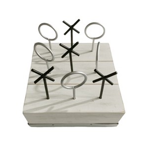 VIP Wood 10 in. White Tic Tac Toe Table Game - 1 of 2