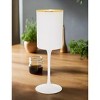 Classic Touch Set of 6 White Square Shaped Glasses with Gold Rim - 2 of 3