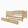 GDFStudio Susan Traditional Space-Saving Rattan Daybed with Wood Frame - 4 of 4