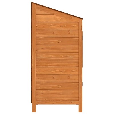 Brown Solid Fir Wood Outdoor Storage Shed