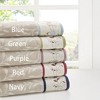 Vynxaria Red Embroidered Cotton Jacquard 6 Piece Towel Set - 4 of 4