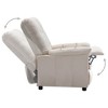 vidaXL Recliner Cream Polyester, Plywood, Iron, Sponge, PP Cotton Large - 4 of 4