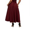 Women's High Waisted Maxi Skirt Bow Tie Pockets Long Skirt - 2 of 3