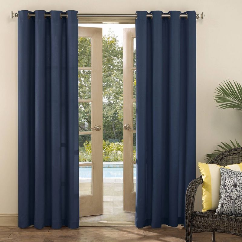 Sailor Indoor/Outdoor UV Protectant Room Darkening Grommet Top Curtain Panel - Sun Zero, 5 of 7