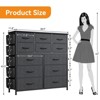 Dresser for Bedroom with 12 Drawers, Storage Drawer Organizer with 5 Side Pockets and 2 Hooks, Wooden Top for Closet, Bedroom, Living Room - 3 of 4