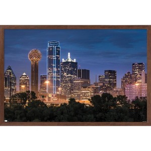 Trends International Texas - Dallas Skyline Framed Wall Poster Prints - 1 of 4