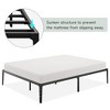 Heavy Duty Metal Bed Frame Low Platform Design, Steel Slat Support for Noise-Free Sleep, No Box Spring Required, Spacious Under Bed Storage - 4 of 4