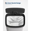 21 Gallon (80L) in Home Metal Recycling Bin Kitchen Stainless Steel Recycling Bin with Liner Rim, Rear Handle, for Office Home Kitchen Garbage - 3 of 4