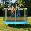Hooseng 60" Oval Trampoline for Kids, 5 FT Indoor & Outdoor Toddler Trampoline with Safety Enclosure, Adjustable Gymnastics Bar, Swing & Toys - 2 of 4