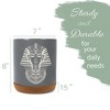 Elanze Designs Kitchen Utensil Holder With Non Slip Cork Base Large 8 Inch Ceramic Storage Crock Regal Egyptian Icon Countertop Organizer Pharoah Gray - 2 of 4