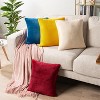PAVILIA Set of 2 Throw Pillow Covers, Decorative Velvet Square Cushion Cases for Bed Sofa Couch Bedroom Living Room - 3 of 4