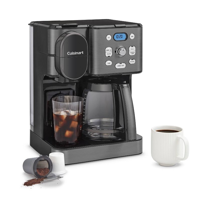 Cuisinart Coffee Center 2-IN-1 Coffee Maker and Single-Serve Brewer -Black Stainless Steel- SS-16BKS, 4 of 10