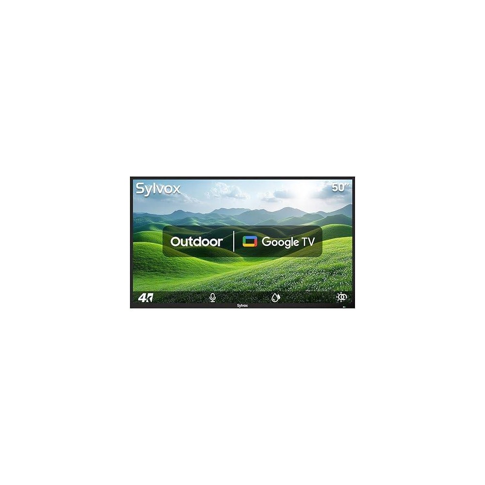 Sylvox 50" Patio Series Outdoor 2160p LED TV: Google TV, HDMI x3, Chromecast