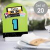 Big Dot of Happiness 80’s Retro - Totally 1980s Party Double-Sided 5 x 7 inches Cards - Table Numbers - 1-20 - 2 of 4
