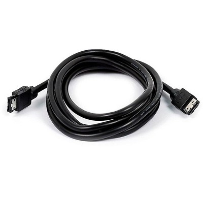 Monoprice DATA Cable - 6 Feet - Black | SATA 6 Gbps External Shielded Cable - eSATA to eSATA (Type I to Type I)