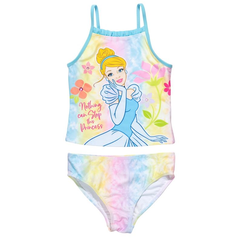Disney Princesses,Princess Ariel Girls Tankini Top and Bikini Bottom Swim Set Little Kid to Big Kid, 1 of 10
