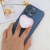 Unique Bargains Heart Adhesive Phone Grip Pink White 1 Pc - 4 of 4