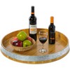 Vintiquewise Large Barrel Head Decorative Storage Serving Tray - 2 of 4