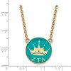 Black Bow Jewelry 14k Yellow Gold Plated Sterling Silver Zeta Tau Alpha Greek Life Necklace 18 Inch - 3 of 4