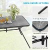 49 Inch Patio Rectangle Dining Table with Umbrella Hole - 3 of 4