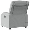 vidaXL Massage Recliner Chair for Elderly - Manual Recliner Lounge Armchair with Vibration Massage, Cup Holders, Side Pocket in Light Gray Fabric - 4 of 4