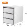Outdoor Kitchen Drawers with Paper Towel Holder, 13" W x 20.5" H x 23" D Double BBQ Access Drawers, Stainless Steel Flush Mountfor BBQ Island - 3 of 4