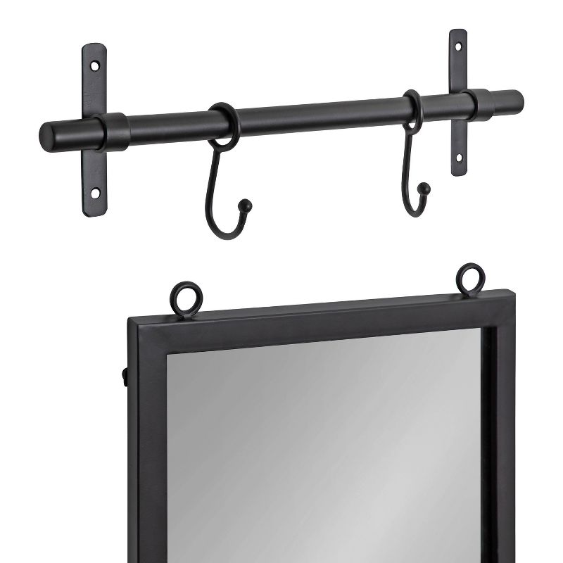 18&#34; x 39&#34; Gammons Functional Wall Mirror Black - Kate &#38; Laurel All Things Decor, 5 of 8