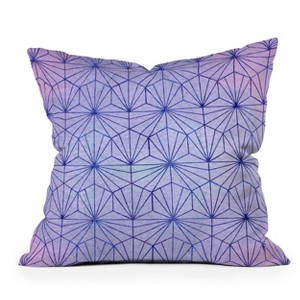 16"x16" Hello Sayang Geo Winter Square Throw Pillow Purple - Deny Designs - 1 of 3