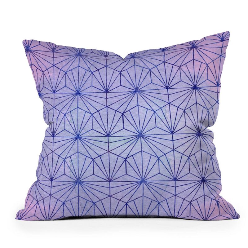 16&#34;x16&#34; Hello Sayang Geo Winter Square Throw Pillow Purple - Deny Designs, 1 of 5
