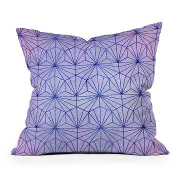 16"x16" Hello Sayang Geo Winter Square Throw Pillow Purple - Deny Designs
